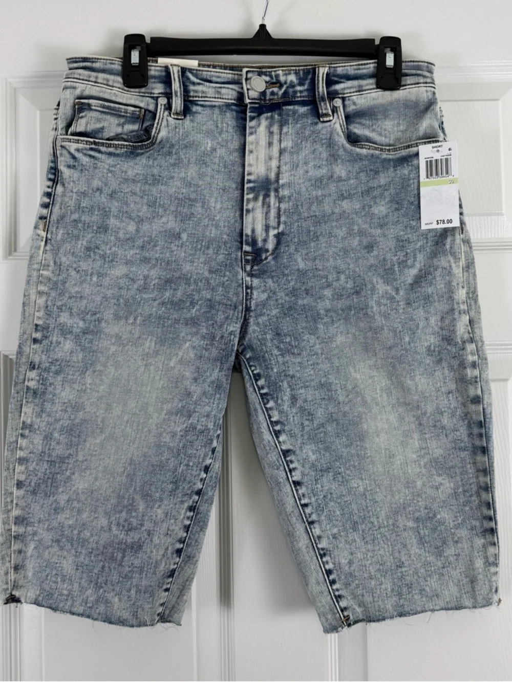 NWT Blank NYC Y2K Light Acid Wash Denim Jeans Shorts Size 30 Inseam 12 1/2”